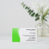 Wellen-Rand - Grün Visitenkarte (Stehend Vorderseite)