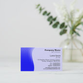 Wellen-Rand v2 - Blau Visitenkarte (Stehend Vorderseite)