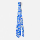 Wellen-Reise-Blumenpaisley Single-Side gedruckt Krawatte (Vorderseite)