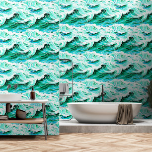 Wellen rollen Meer Wasser modern zeitlos Tapete