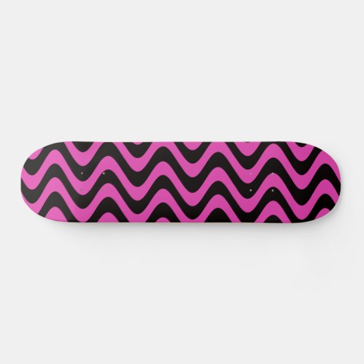 Wellen (rosa/schwarz) skateboard (Horizontal)
