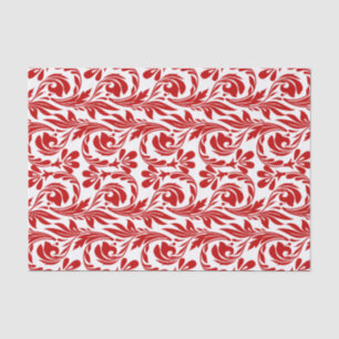 Wellen-Rot-Weiß-GEWEBE-WRAP-PAPIER Seidenpapier