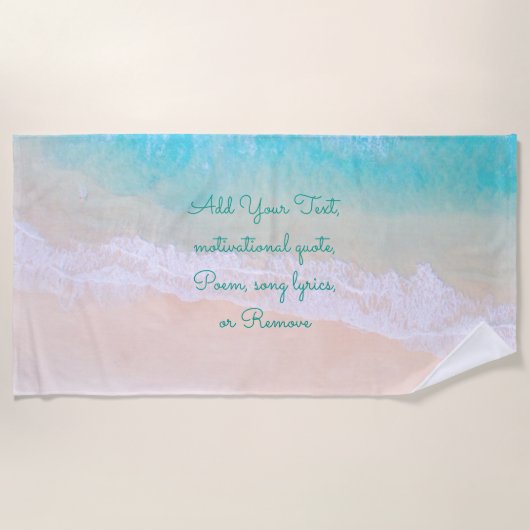 Wellen, Sand, Strand entspannen und genießen Sie p Strandtuch (Vorderseite)