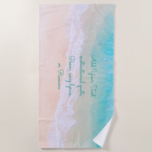 Wellen, Sand, Strand entspannen und genießen Sie p Strandtuch (Vorderseite)