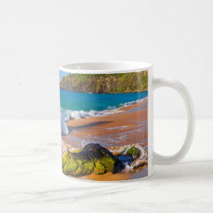 Wellen schlagen auf den Strand, Hawaii Kaffeetasse