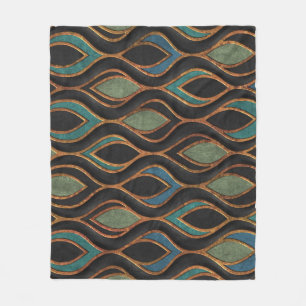 Wellen schnitzen: Bronze-Kupfer-Textur Fleecedecke