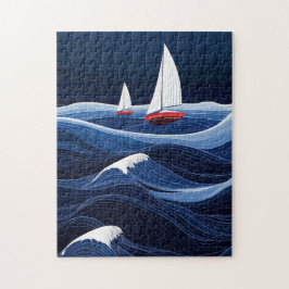 Wellen segeln - Schönes Abenteuer Puzzle