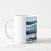 Wellen-Strand-Geschenke des Krickets des Meer- Kaffeetasse (Links)