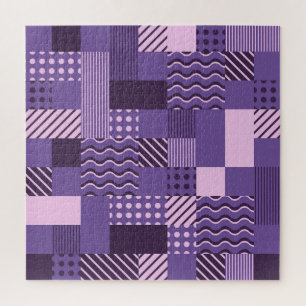 Wellen Streifen Punkte: Modern nahtlos. Puzzle