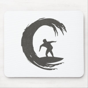Wellen-Surf-Shirts für Männer Surf-Logo  Mousepad