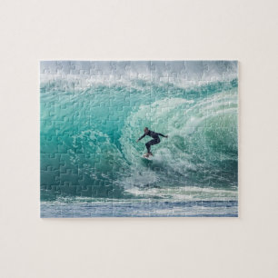 Wellen-Surfer Surfsport Blaues Meer Puzzle