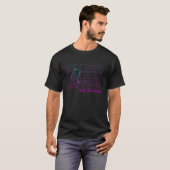 Wellen Synthesizer Synthwave Waveform T-Shirt (Vorne ganz)