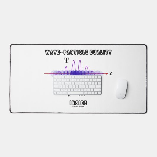 Wellen-Teilchen-Dualität innerhalb des Grundsatzes Schreibtischunterlage (Tastatur & Maus)