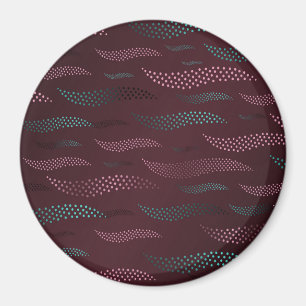 Wellen Tiger (stilisiertes Muster) 6 Magnet