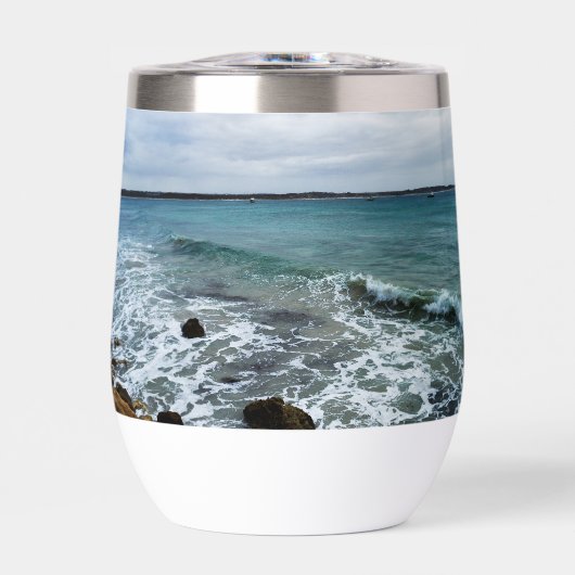 Wellen und Fischerboote im Meer, (Vorderseite)