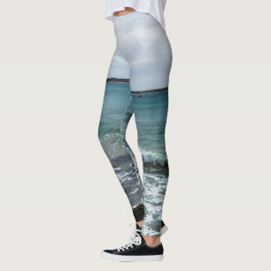 Wellen und Fischerboote im Meer, Leggings