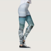 Wellen und Fischerboote im Meer, Leggings (Rechts)