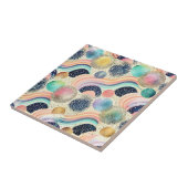 Wellen und Glitzer von Pastel, Rainbow, Abstrakt Fliese (Seite)