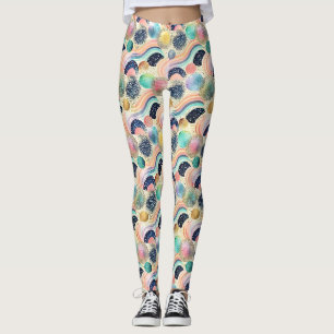 Wellen und Glitzer von Pastel, Rainbow, Abstrakt Leggings