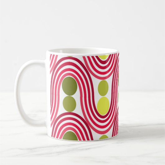 Wellen und Kreise Kaffeetasse (Links)