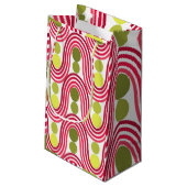 Wellen und Kreise Kleine Geschenktüte (Rückseite Schrägansicht)