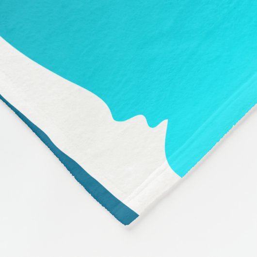 Wellen und Palmen Fleecedecke (Ecke)