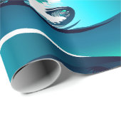 Wellen und Palmen Geschenkpapier (Rolleneckpunkt)