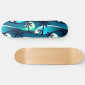 Wellen und Palmen Skateboard (Horizontal)