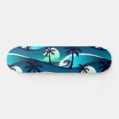 Wellen und Palmen Skateboard (Horizontal)