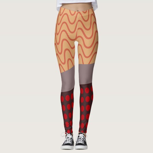 Wellen und Regen Leggings (Vorderseite)