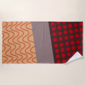 Wellen und Regen Strandtuch (Vorderseite)