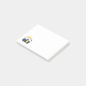 Wellen und Surfbrett Post-it Klebezettel (angewinkelt)