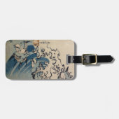 Wellen und Vögel, c.1825 (Farbewoodblock Druck) Gepäckanhänger (Vorderseite horizontal)