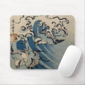 Wellen und Vögel, c.1825 (Farbewoodblock Druck) Mousepad (Mit Mouse)