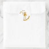 Wellen von Affen-Cartoon, Wildtier Runder Aufkleber (Tasche)