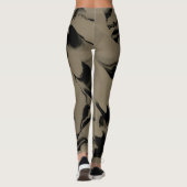 Wellen von Tan und Brown Design Leggings (Rückseite)