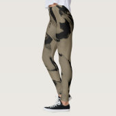 Wellen von Tan und Brown Design Leggings (Links)