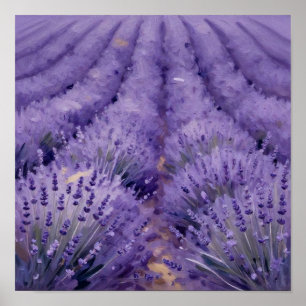 Wellen von Violett: Eine impressionistische Studie Poster
