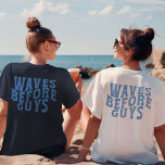Wellen vor Typ Sommerferien Girls Beach Urlaub T-Shirt<br><div class="desc">Machen Sie Ihren Mädchenausflug unvergesslich mit diesem T - Shirt "Waves Before Typ"! Dieses eindrucksvolle Tee ist perfekt für Junggeselinnen-Abschiede und tropische Ferien geeignet und präsentiert eine spielerische Wave- und Palmenkonstruktion. Aus hochwertigen Materialien für ultimativen Komfort und Stil gefertigt, ist es für jeden Strandurlaub geeignet. Fügen Sie dieses Muss-Shirt jetzt...</div>