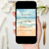 Wellen Wasser gefärbte Hochzeit speichern das Datu Save The Date