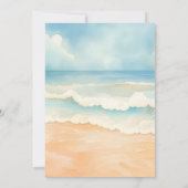 Wellen Wasser gefärbte Hochzeit speichern das Datu Save The Date (Rückseite)