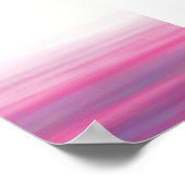Wellen Wasserfarbrosa Lila Poster (Ecke)