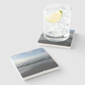 Wellen, Wrightsville Strand Steinuntersetzer (Seitenansicht)