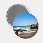 Wellenabsturz am Strand Magnet (Vorderseite/Rückseite)