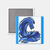 Wellenabsturz Magnet (Vorderseite/Rückseite)