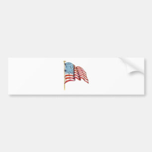 Wellenartig bewegende amerikanische Flagge Autoaufkleber