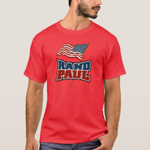Wellenartig bewegende amerikanische Flagge T-Shirt