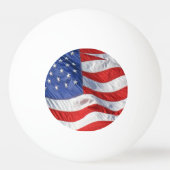 Wellenartig bewegende amerikanische Flagge Tischtennisball (Rückseite)