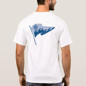 Wellenartig bewegende Burgee Front u. zurück T-Shirt (Rückseite)