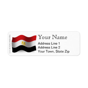 Wellenartig bewegende Flagge Ägyptens